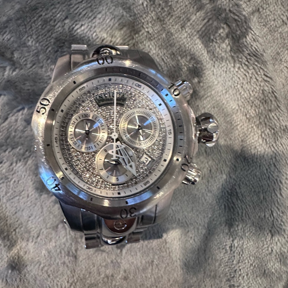 Silver Chronograph Watch